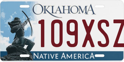OK license plate 109XSZ