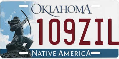 OK license plate 109ZIL