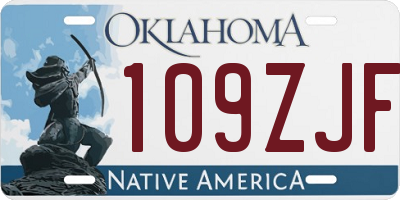 OK license plate 109ZJF