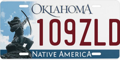 OK license plate 109ZLD