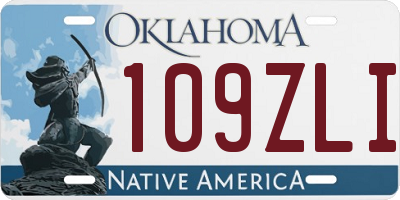 OK license plate 109ZLI