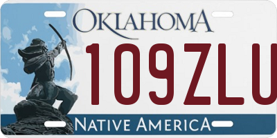 OK license plate 109ZLU