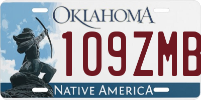 OK license plate 109ZMB