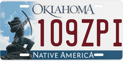 OK license plate 109ZPI
