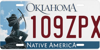 OK license plate 109ZPX