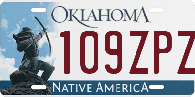 OK license plate 109ZPZ