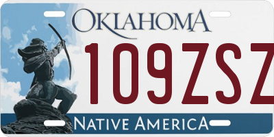 OK license plate 109ZSZ