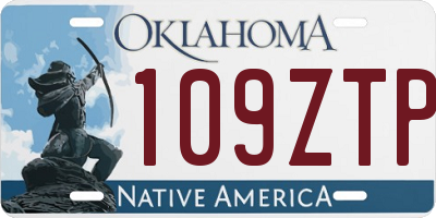 OK license plate 109ZTP
