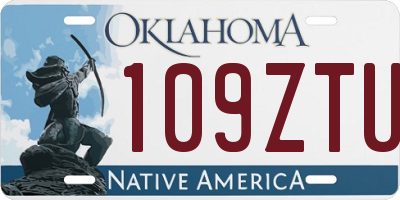 OK license plate 109ZTU