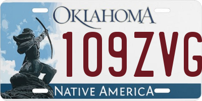 OK license plate 109ZVG