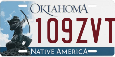 OK license plate 109ZVT