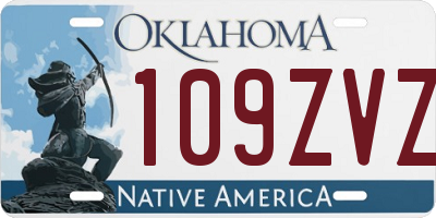 OK license plate 109ZVZ