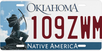 OK license plate 109ZWM