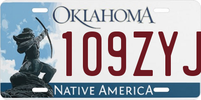 OK license plate 109ZYJ