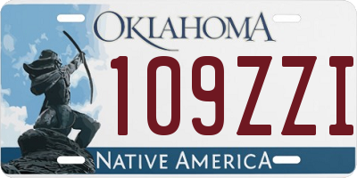 OK license plate 109ZZI
