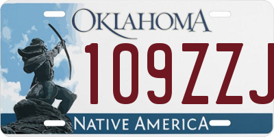 OK license plate 109ZZJ