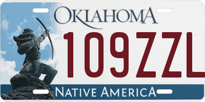 OK license plate 109ZZL