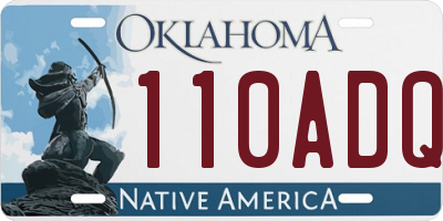 OK license plate 110ADQ