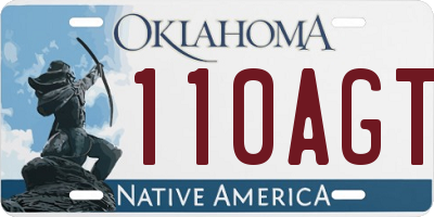 OK license plate 110AGT