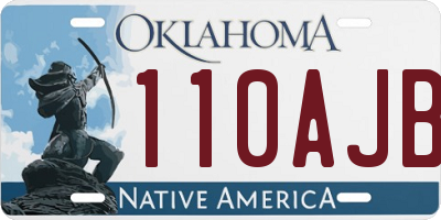 OK license plate 110AJB