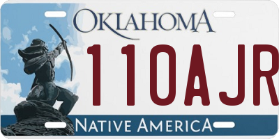 OK license plate 110AJR