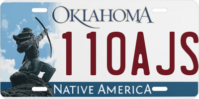 OK license plate 110AJS