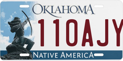 OK license plate 110AJY