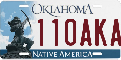 OK license plate 110AKA