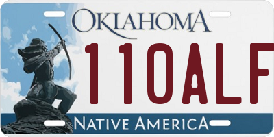 OK license plate 110ALF