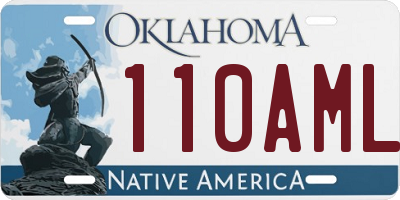 OK license plate 110AML