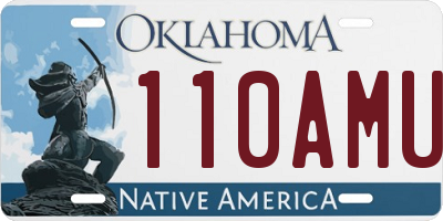 OK license plate 110AMU