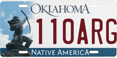 OK license plate 110ARG