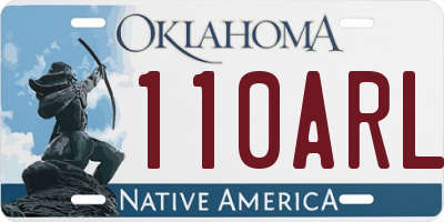 OK license plate 110ARL