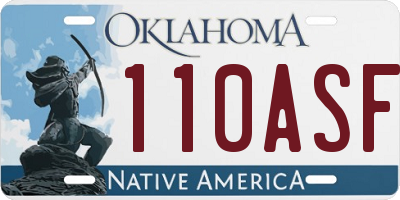 OK license plate 110ASF