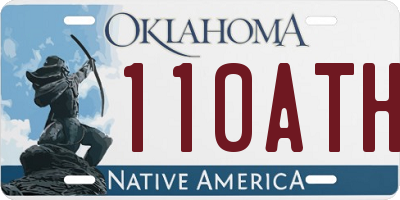 OK license plate 110ATH