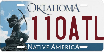 OK license plate 110ATL