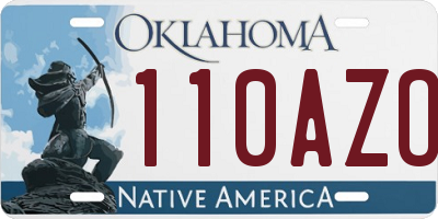 OK license plate 110AZO
