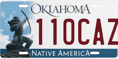 OK license plate 110CAZ