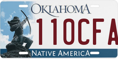 OK license plate 110CFA