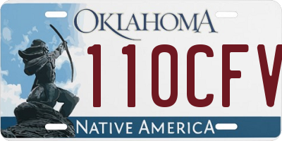 OK license plate 110CFV