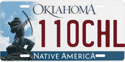 OK license plate 110CHL
