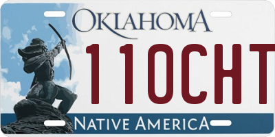 OK license plate 110CHT