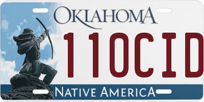 OK license plate 110CID