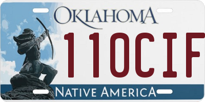 OK license plate 110CIF