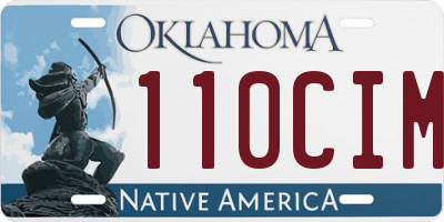 OK license plate 110CIM