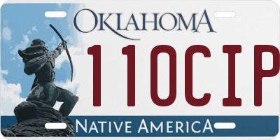 OK license plate 110CIP