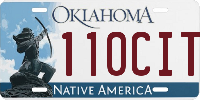 OK license plate 110CIT