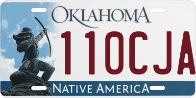 OK license plate 110CJA