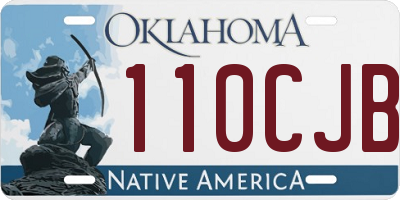 OK license plate 110CJB