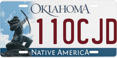 OK license plate 110CJD